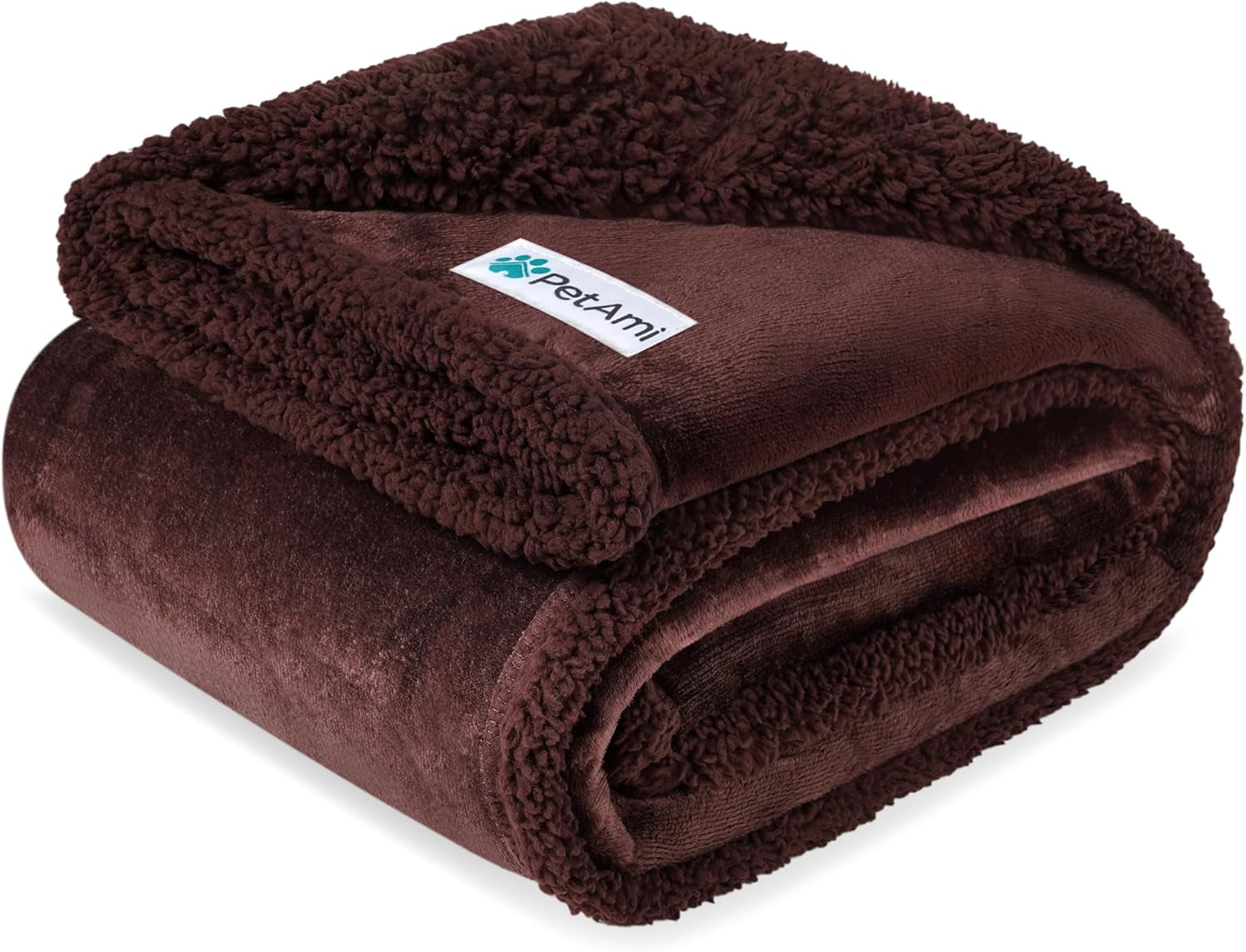 Waterproof Dog Blanket for Bed, Couch, Sofa | Waterproof Dog Bed Cover for Large Dogs, Puppies | Sherpa Fleece Pet Blanket Furniture Protector | Reversible Microfiber